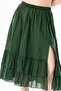 Lavinya Elastic Waist Voile Long Summer Skirt Green Ysl - 5