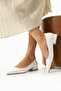 Ballerina Shoes with 2 cm White Heel