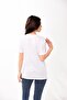 V-Neck Basic Women's T-Shirt White - 4