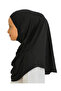 Children's Ready-To-Wear Headscarf Shawl Turban Viscose - Black - 3