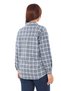 Plaid Woven Large Size Women's Shirt with Pockets - 4