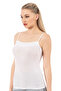 Özkan 2041 Women's Premium Fabric Viscose Collar Satin Detailed Flexible Soft Thin Strap Undershirt - 3