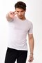 Men's Slim Fit Basic Crew Neck Short Sleeve T-shirt White - 4
