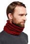 Men's Polar Beanie Neck Collar Claret Red - 2