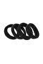 Women's 6-Piece Black Soft Flexible Wrist Rubber Hair Clip - 2