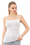 Özkan 2041 Women's Premium Fabric Viscose Collar Satin Detailed Flexible Soft Thin Strap Undershirt - 5