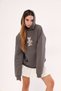 Unisex Oversize Sweatshirt Hoodie Floral Teddy Bear Printed Smoked – Hooded, Kangaroo Pocket - 5