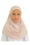 Children's Ready-To-Wear Headscarf Shawl Turban Viscose - Beige - 3