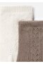 Baby 2-Piece Sock Set Cream Brown 9760 - 2