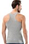 Men's Cotton 3-Piece Gray Athlete Singlet and 3-Piece Gray Boxer 6 Piece Set - 3