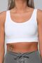 Women's Padded Thick Strap Crop Bustier Gray White Set of 2 - 4