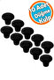 Furniture Button Hard Plastic Black Cabinet Kitchen Cupboard Drawer Wardrobe Door Handle Handle 10 Pcs