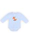 Fox Printed Baby Bodysuit with Snap Fasteners Blue