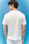 Regular Fit Regular Cut Crew Neck 100% Cotton White Men's T-shirt - 3