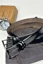 Classic Style Men's Black Patent Leather Shiny Vegan Leather Belt 3.5 cm - 4