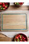 Oak Wood 39 cm Turquoise Epoxy Padding Slotted Cutting Board Presentation Holder - 4