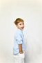 Organic Hakim Collar Muslin Shirt Dark Blue Color - 2