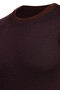 Men's Crew Neck Knitwear Burgundy Sweater Patterned Steel Knit Classic Fit - 5015C - 4
