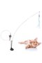 Fuzzy Bell Fishing Rod Cat Toy with Suction Cup - 3