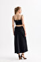 Quality Z. Satin Long Skirt with Elastic Waist |   Etk35736 Black - 5