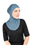 Airy Hijab Tulle Neck Collar Bonnet - Petrol Blue - (St228), (Id 3422823) - 2