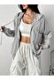 Women Zippered Hooded Sweatshirt - 6