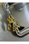 Luxury 6-Piece Stainless Steel Baton - Rectangular Butterfly and Japanese Rose Accessory Coffee Presentation Tray - 5