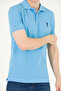 Men's Turquoise Basic Polo Neck T-Shirt 50263238-Vr093 - 6