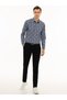 Navy Blue Slim Fit Long Sleeve Shirt 50227308-Vr033 - 4