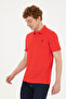Men's Slim Fit Polo Neck Red Basic T-Shirt 50279573-Vr213 - 3