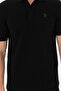 Men's Slim Fit Polo Neck Black Basic T-Shirt 50279573-Vr046 - 6