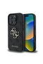 iPhone 16 Pro Max Case Guess Licensed Pu Leather 4g Pattern Metal Big 4g and Lettering Logo Black