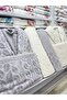 Hazal 8 Piece Family Bathrobe Set Grey-cream