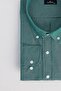 Men's Big Size Large Size Embroidered Oxford Texture Pocket Green Collar Buttoned Shirt - 3