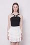 Summer Fabric Ruffled Above-Knee Mykonos Skirt-White - 3