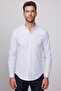 Slim Fit Long Sleeve Button-Down Collar Striped Soft-Textured Cotton Men's Shirt - 3