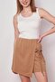 Women's Flexible Modal Mixed Elastic Waist Shorts Skirt (length:40cm +-2cm)-Camel - 4