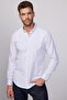 Slim Fit Long Sleeve Button-Down Collar Striped Soft-Textured Cotton Men's Shirt - 2