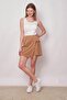 Women's Flexible Modal Mixed Elastic Waist Shorts Skirt (length:40cm +-2cm)-Camel