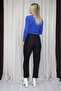 Double Leg Wool Effect Black Trousers 1362 - 4