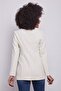 Women's Button Detailed Long Sleeve Stylish Office Ornamental Pocket Flap Fabric Blazer Jacket-Champagne - 2