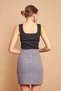 Women's Lightweight Lycra Winter Cashmere High Waist Above Knee Lightweight Mini Pencil Skirt (Length 47cm)-Gray - 7