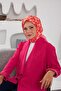 وشاح بنمط إيفا باللون الوردي الداكن 1132-15 - 2