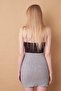 Women's Lycra Glitter Fabric High Waist Lightweight Mini Pencil Skirt-Silver - 6