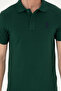 Men's Slim Fit Polo Neck Dark Green Basic T-Shirt 50279613-Vr079 - 7
