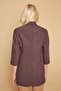 Judge Collar Flato Pocket Slit Sleeve Long Blazer Cotton Lycra Fabric Jacket-Dark Mink - 5