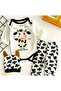 Cheerful Babies Cow Printed Three-Piece Set with Beanie and Booties - 2