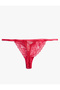 Heart Patterned Lace String Panties - 2