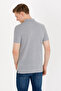 Men's Gray Melange Basic Polo Neck T-Shirt 50263238 -Vr086 - 5