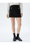 Mini Tweed Skirt A-Line Button Detailed Standard Waist - 3